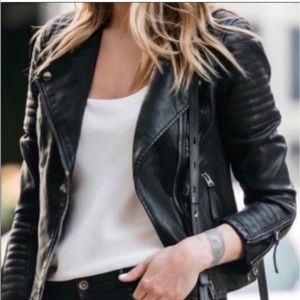 Topshop Moto faux leather jacket sz 2 small